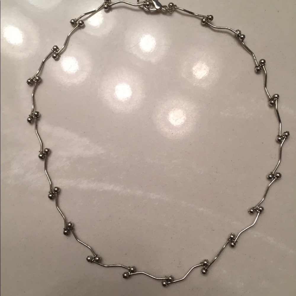 Coker Style dainty silver necklace